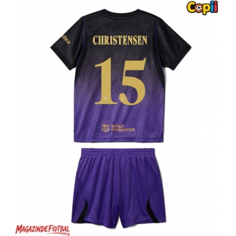 Barcelona Andreas Christensen #15 Echipament de Fotbal Replică 2026-27 Copii Deplasare (+ Șorturi)